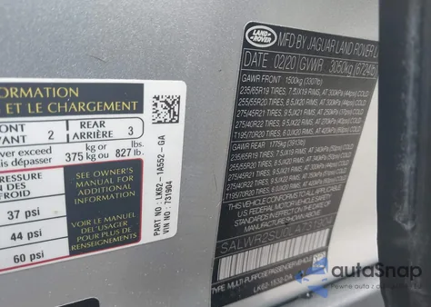 2020 Land Rover Range Rover Sport Hse Mhev z USA, uszkodzony, nr VIN SALWR2SU0LA731904